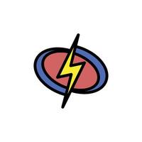 lightning bolt icon design template elegant style vector