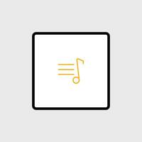 A music note icon on a white background vector