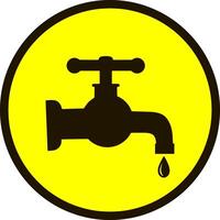 Doodle tap with drop icon isolated Stencil button vector
