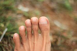 Toes with Blur Background photo