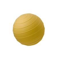 Dynamic 3D yellow Fitness Ball for Balance Training, pilates isolated on white background. Minimal fitness object. 3d rendering. Suitable for gym, workout, and health-related designs vector
