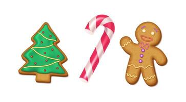 Creating holiday atmosphere symbols realistic color icons set. Golden bell snowman stocking and holly sprig 3d objects illustration on white vector