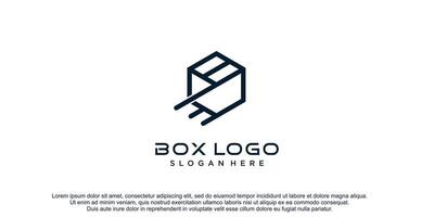 Box icon logo design with creative concept Premium vector
