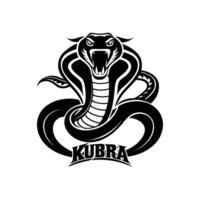 The logo for kubra, a snake with a snake head vector