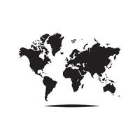 World map icon illustration vector