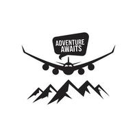 A logo for adventure awaits vector