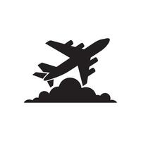 Airplane icon on white background vector