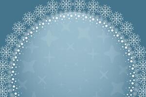 Winter snow frame. Christmas Snowflakes border. Snowy frame frozen background vector