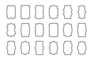 Vintage frames with unique vertical shapes for artistic displays and creative projects. vector