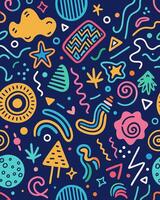 doodle abstract draw graphic for decoration vector