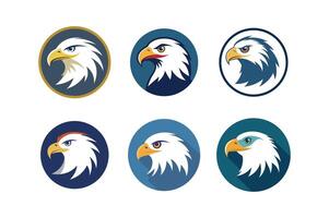 Eagle's head, extra minimalist, in a circle vector