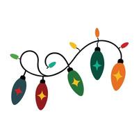Christmas lights on a white background vector