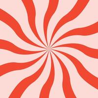Red striped background with a spiral vector