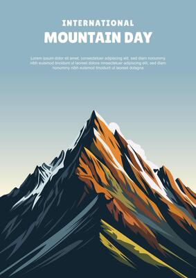 International Mountain Day background.