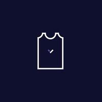 singlet line icon vector