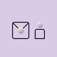 icon message and people vector
