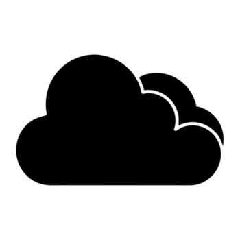 Rounded Edge Cloud Icon for Digital and Weather Graphics vector