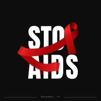 Aids Awareness Day. World Aids Day concept. with Red Ribbon design vector