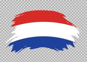 Flag of Paraguay with distressed paint stroke brush effect on isolated background vector
