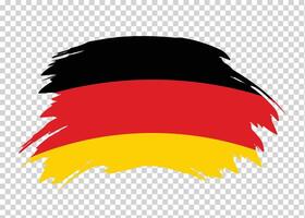 Flag of Germany with distressed paint stroke brush effect on isolated background vector