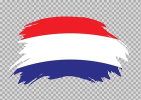 Flag of Croatia with distressed paint stroke brush effect on isolated background vector