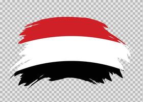 Flag of Egypt with distressed paint stroke brush effect on isolated background vector