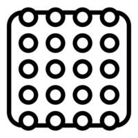 Blister pack showing round pills or capsules arranged in grid pattern vector