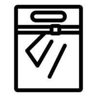 Evidence bag containing tie icon showing forensic science vector