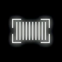 Neon barcode shining in the dark background vector