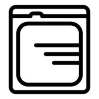 Washing machine front load showing laundry program icon vector