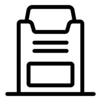 Folder with documents representing organized data storage system vector