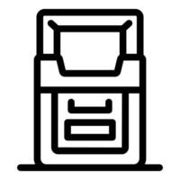Printing machine processing sheets with ink cartridges inside vector