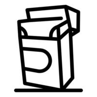Open cigarette pack resting on a surface, ready to smoke vector