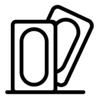 Daily sanitary pads for menstruation in minimalist line art style vector