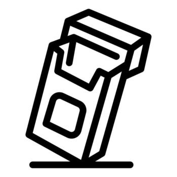 abrió cigarrillo paquete acostado en un superficie con frustrar ligeramente visible vector