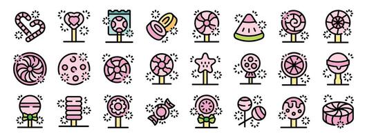 Various shapes and flavors of sparkling lollipops creating a festive atmosphere vector