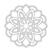 The mandala features a simple mesmerizing arabesque pattern for kids vector
