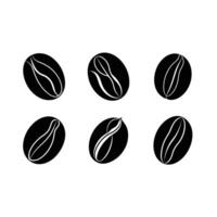 Coffee Bean Illustration, and Linocut Silhouette Design vector