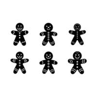 Gingerbread - and Linocut Silhouette Design vector