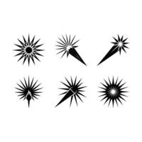 Flare and Linocut Silhouette Design vector