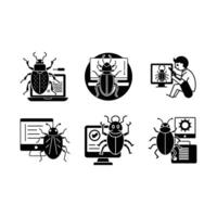 and Linocut Silhouette Design - Abstract, Artistic Illustrations vector