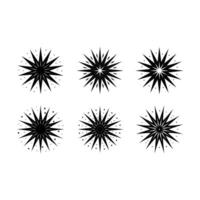 Glitter Burst and Linocut Silhouette Design vector