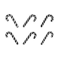 Candy Cane Illustration - and Linocut Silhouette Design vector