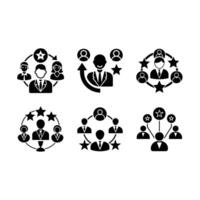 Customer Retention Design with and Linocut Silhouette vector