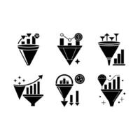 Conversion Rate and Linocut Silhouette Design vector