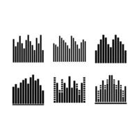 Equalizer Bars and Linocut Silhouette Design vector