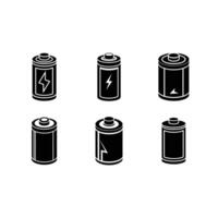 Battery Empty Icon - and Linocut Silhouette Design vector