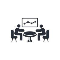 meeting icon. .Editable stroke.linear style sign for use web design,logo.Symbol illustration. vector