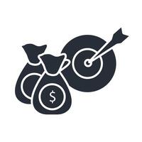 financial goals icon. .Editable stroke.linear style sign for use web design,logo.Symbol illustration. vector