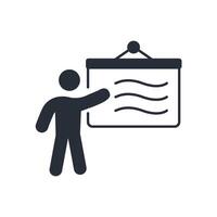 Presentation icon. .Editable stroke.linear style sign for use web design,logo.Symbol illustration. vector